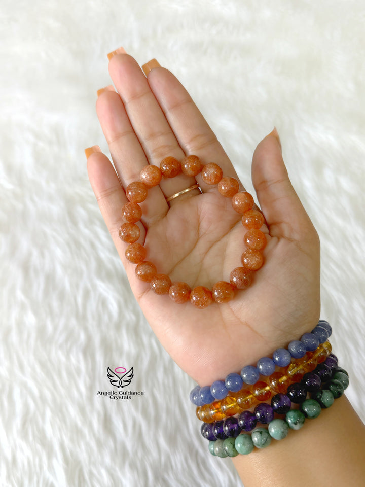 Sunstone Bracelet AAA 10mm
