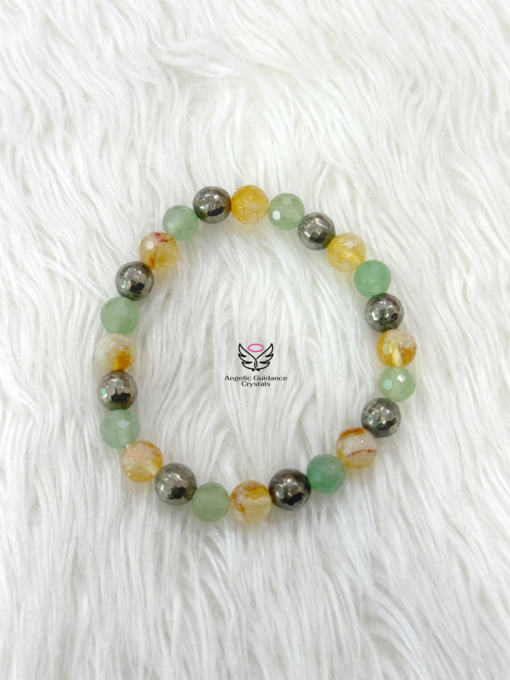 Wealth And Abundance Faceted Bracelet 8mm