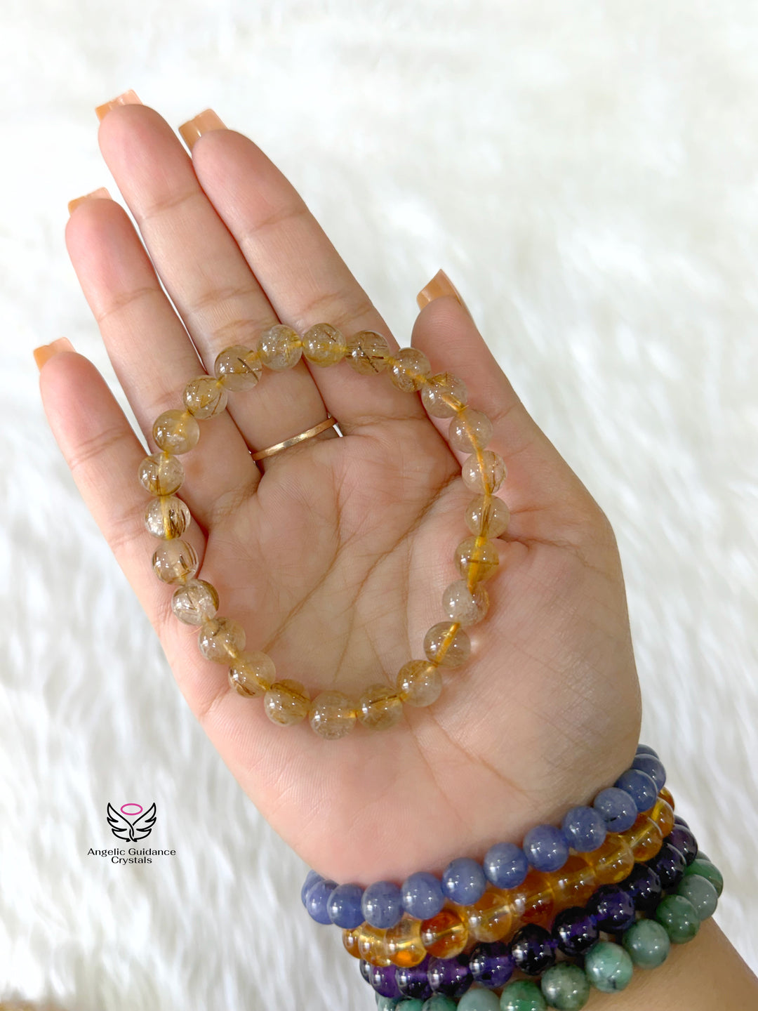 Golden Rutile Bracelet 8mm Aa