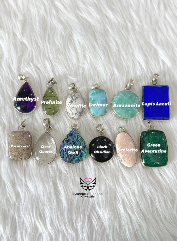 Crystal Silver Pendants