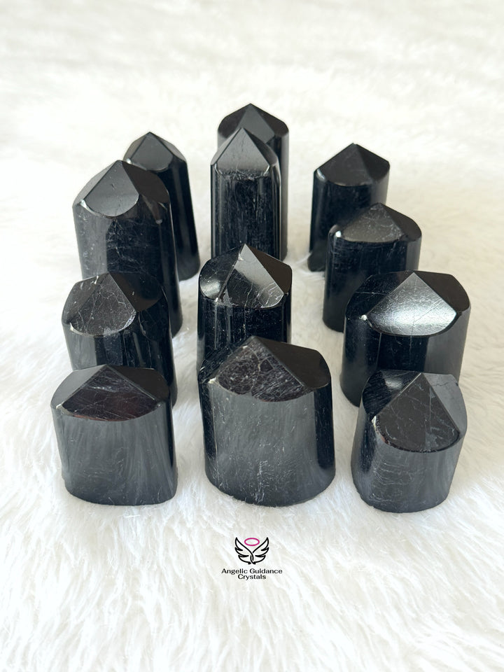 Black Tourmaline Natural Freeform Tower