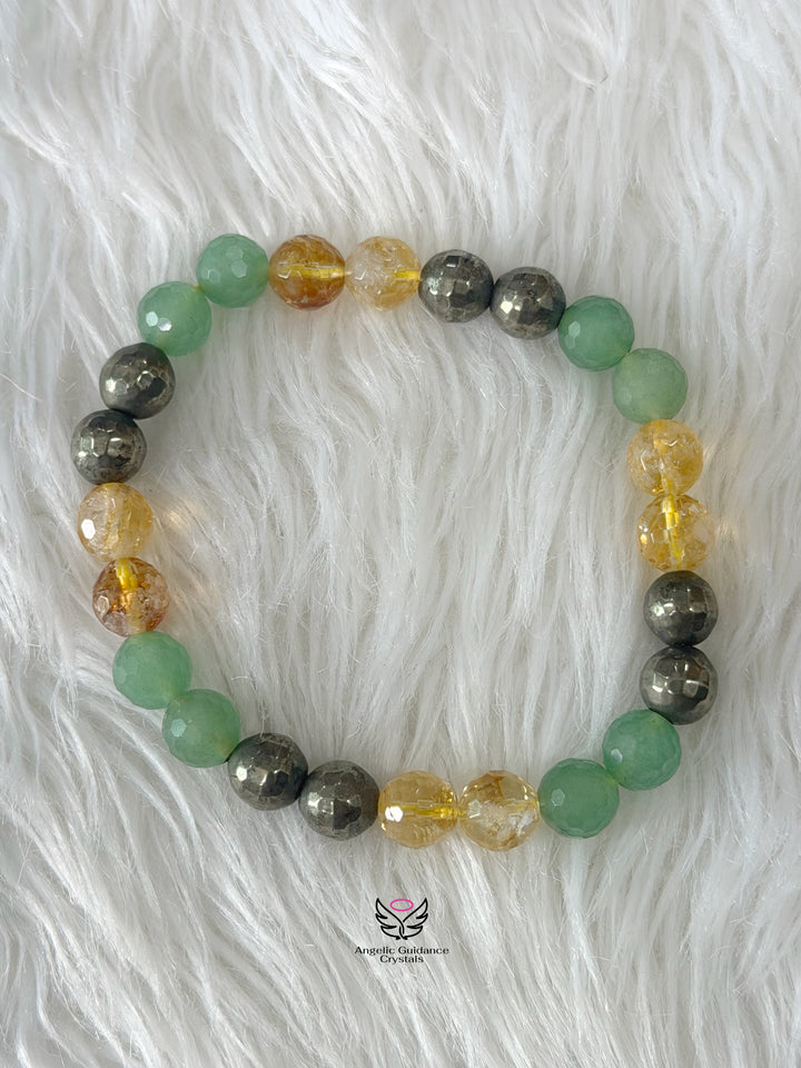 Wealth And Abundance Faceted Bracelet 8mm Aaa