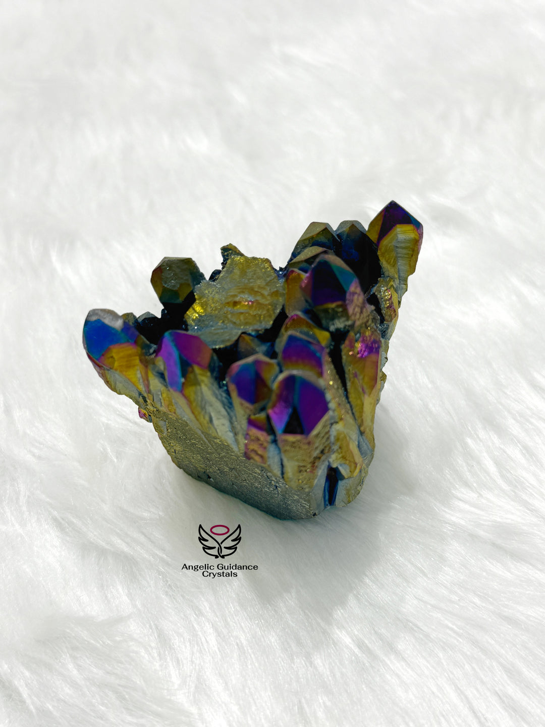 Titanium Aura Quartz Cluster 3