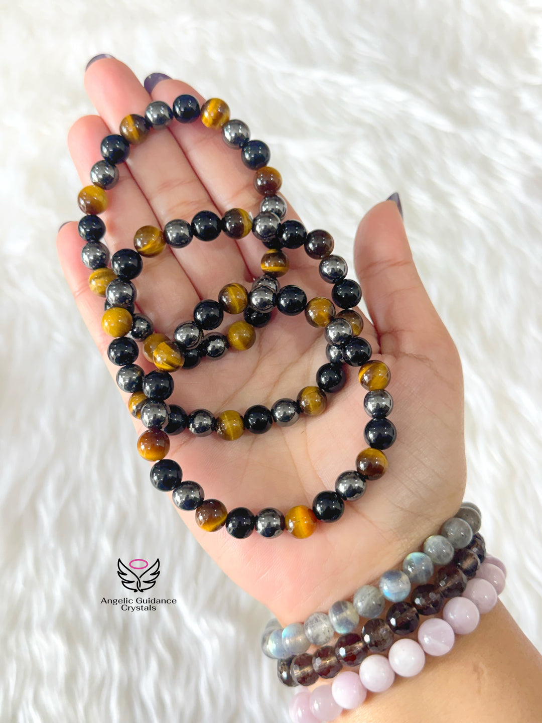 Triple Protection Bracelet 8mm Aaa