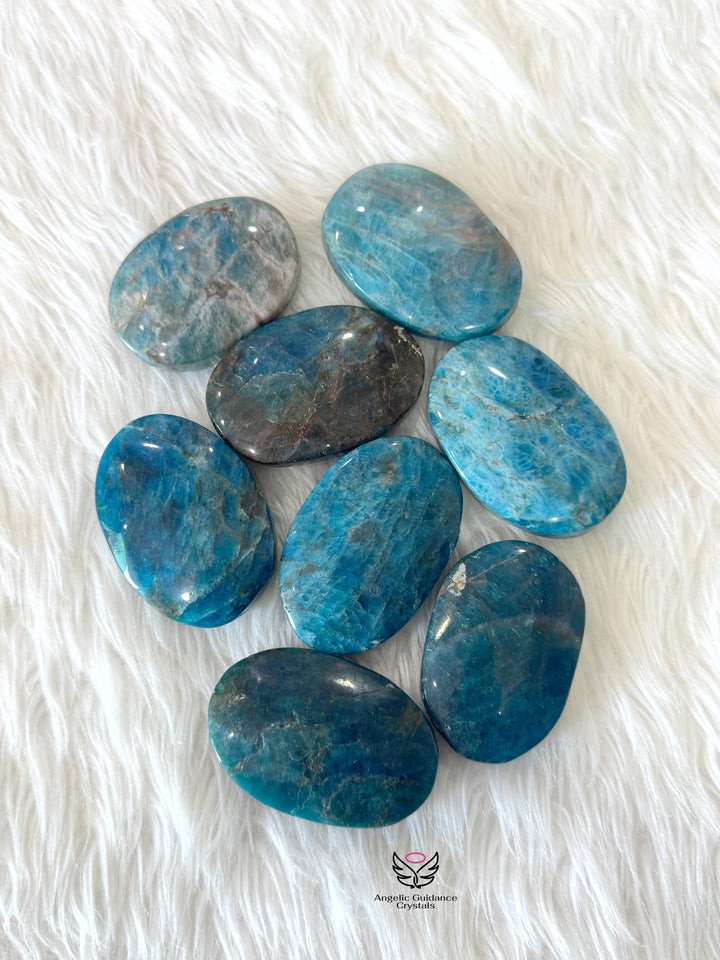 Blue Apatite Palmstone Large