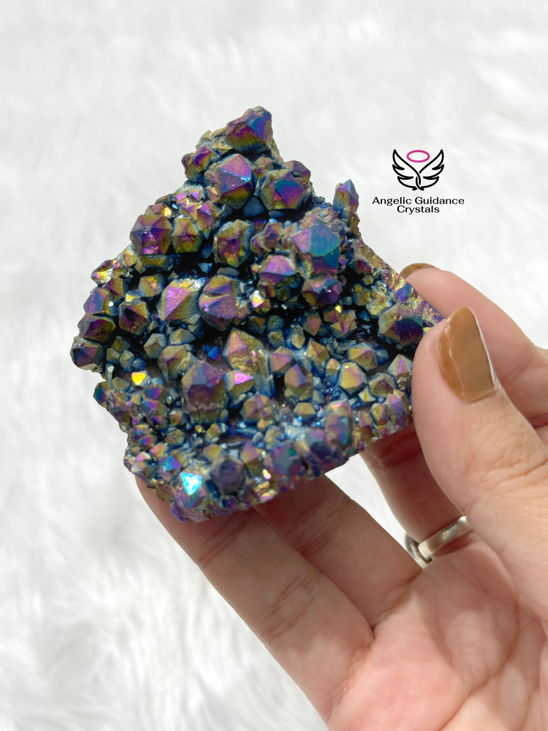 Titanium Aura Quartz Cluster 2