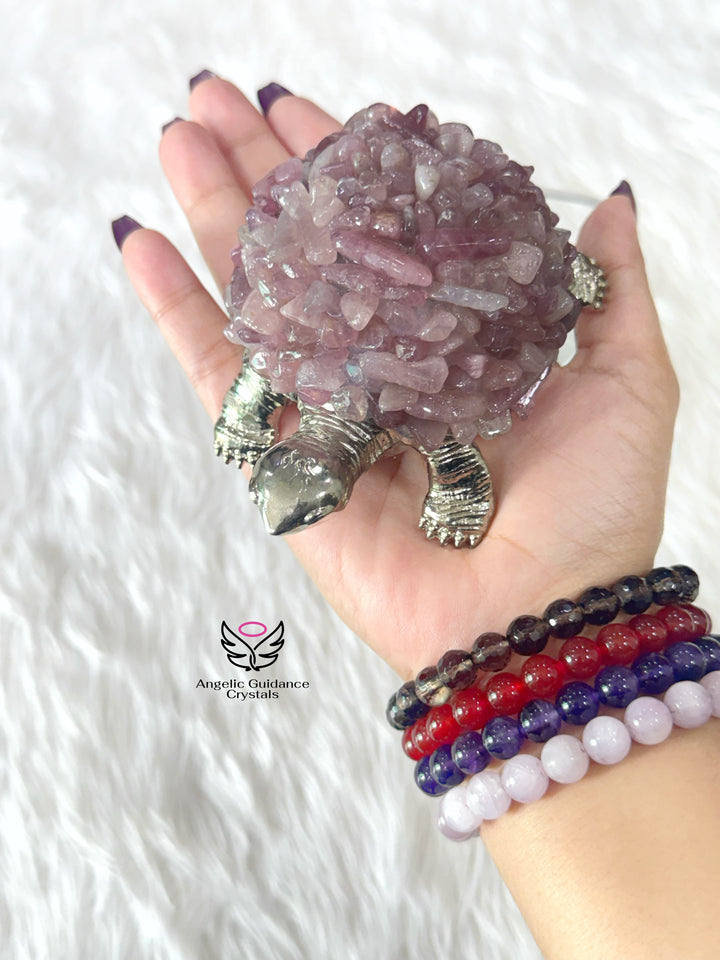 Rose Quartz Tortoise Lamp