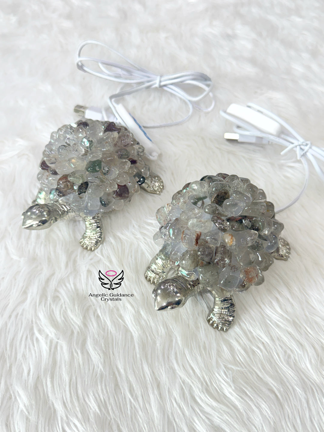Garden Quartz Tortoise Lamp