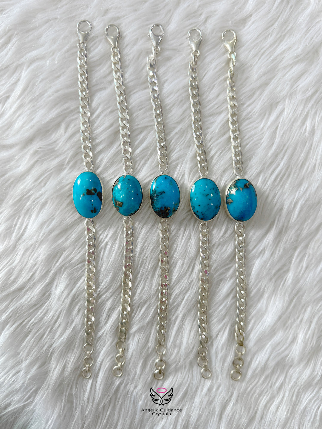 Turquoise Iranian Firoza Silver Bracelet