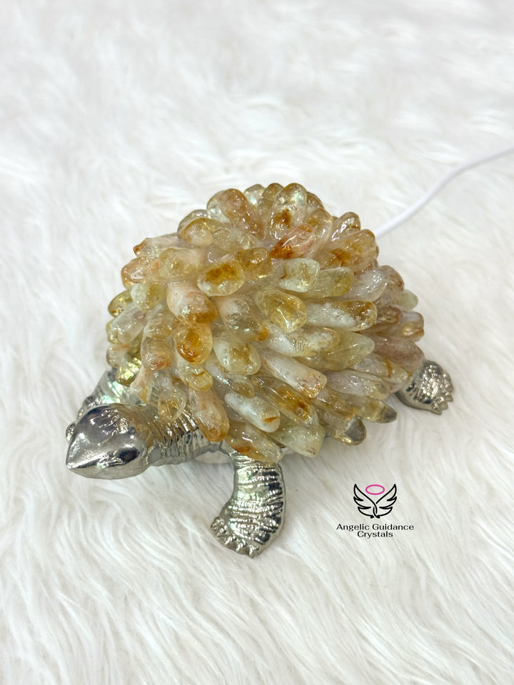 Citrine Tortoise Lamp