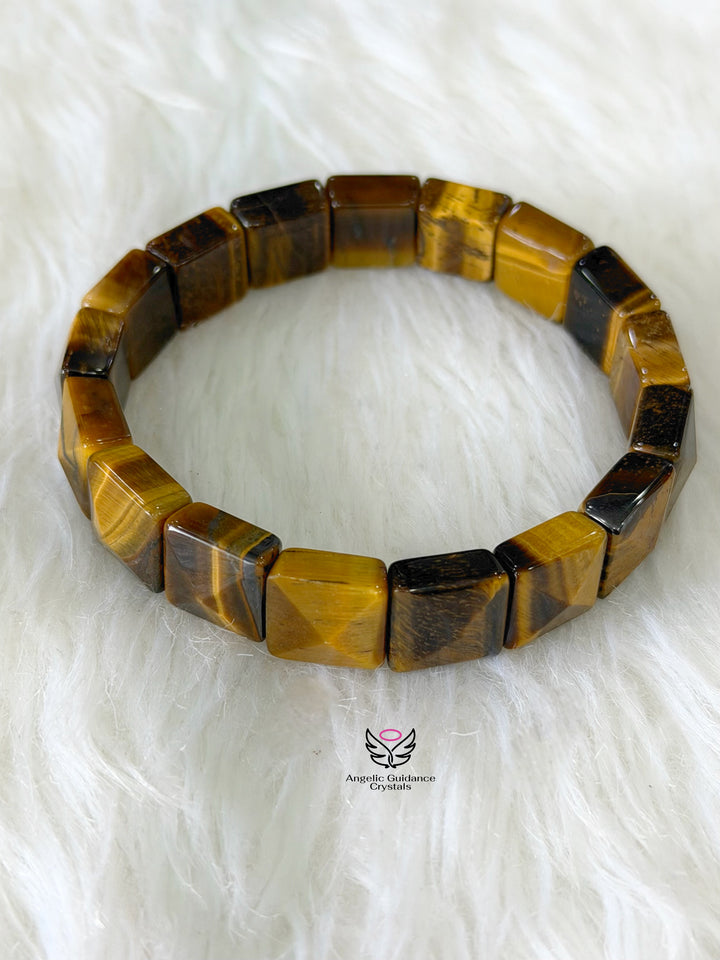 Tigers Eye Pyramid Bracelet
