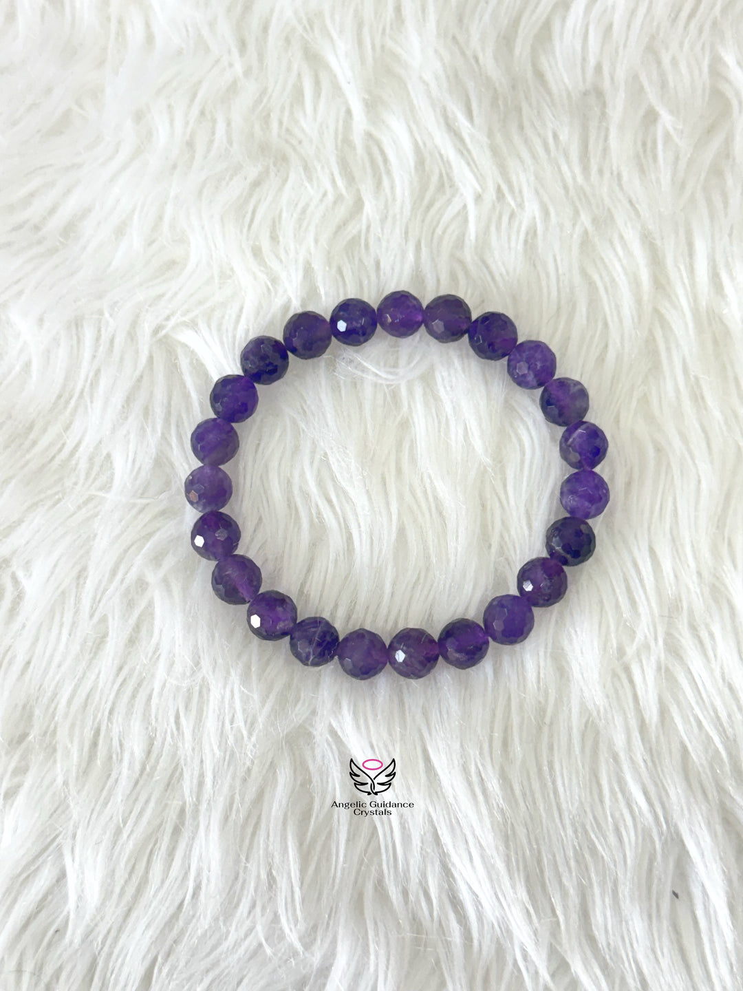 Amethyst Faceted Bracelet AAA 8mm