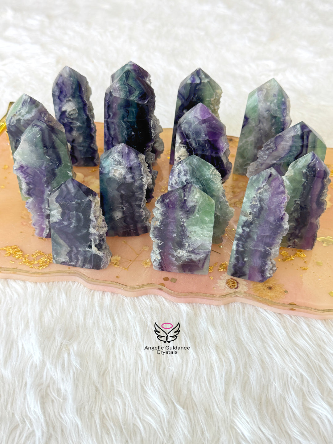 Rainbow Fluorite Raw Tower
