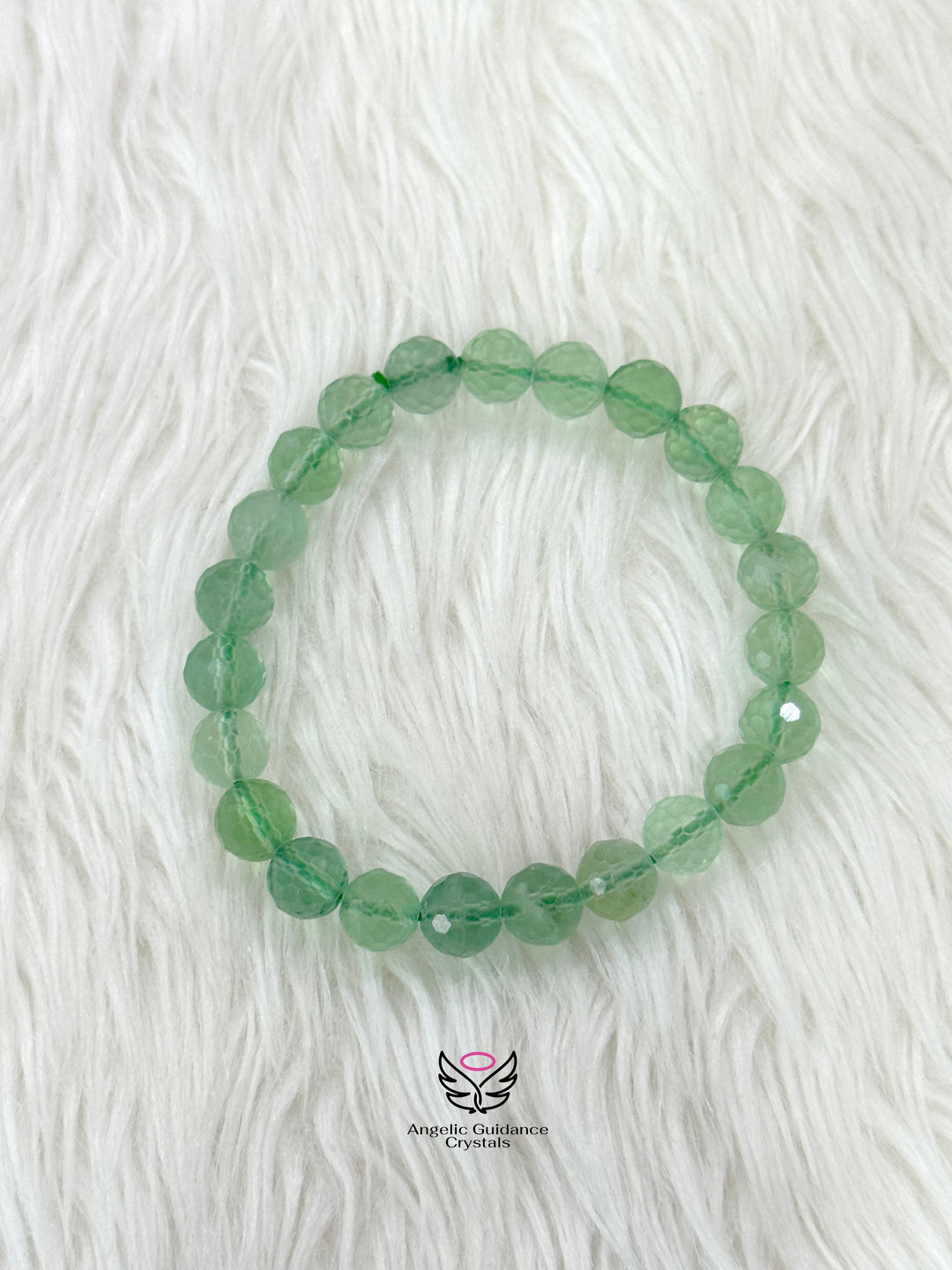 Green Fluorite Faceted Bracelet 8mm