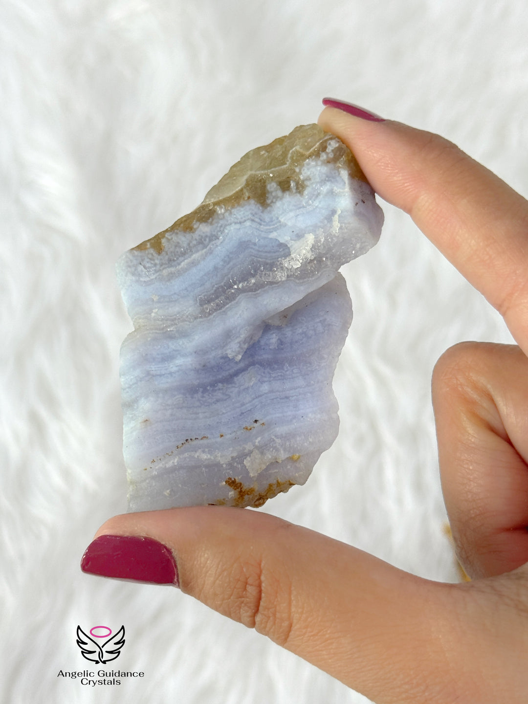 Blue Lace Agate Raw Stone Large