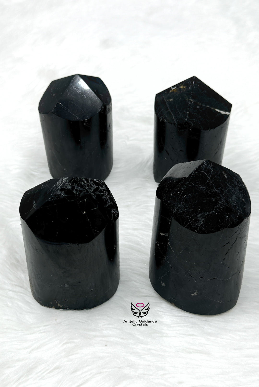 Black Tourmaline Natural Freeform Large Tower