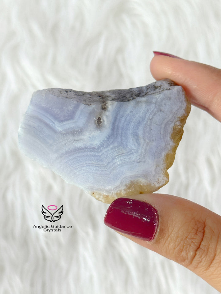 Blue Lace Agate Raw Stone Small