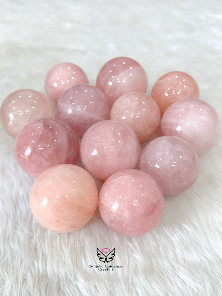 Rose Quartz Sphere Large Aaa