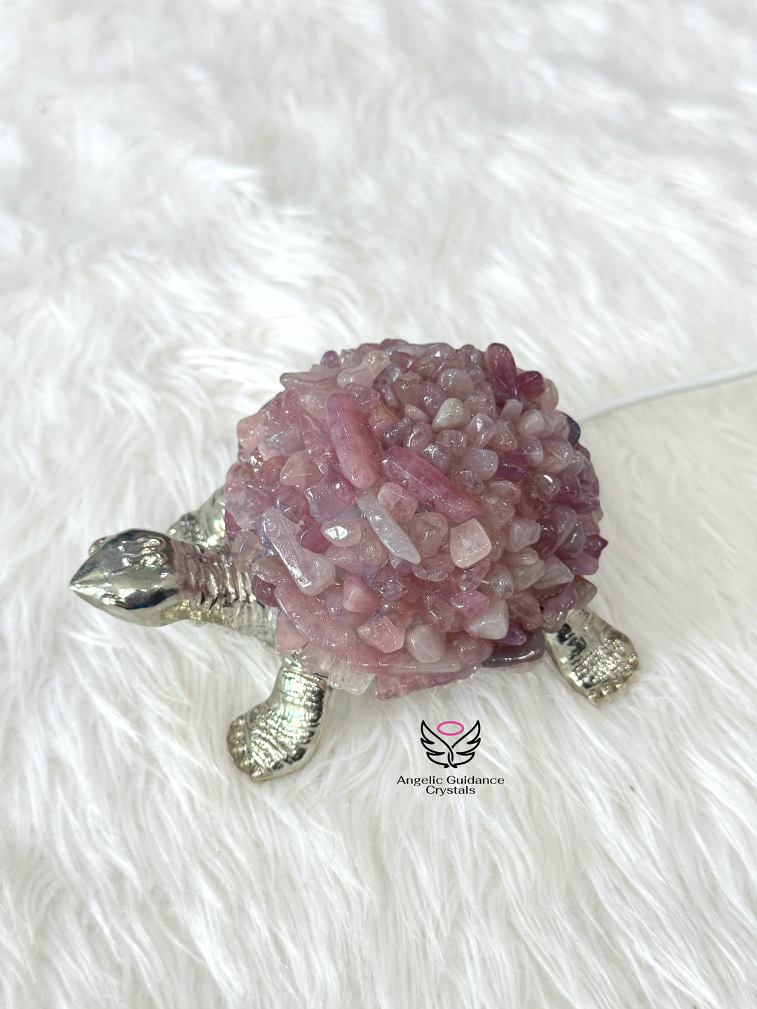 Rose Quartz Tortoise Lamp