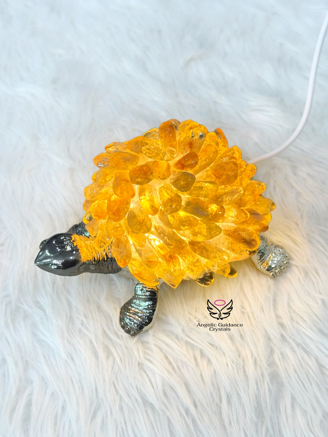 Citrine Tortoise Lamp