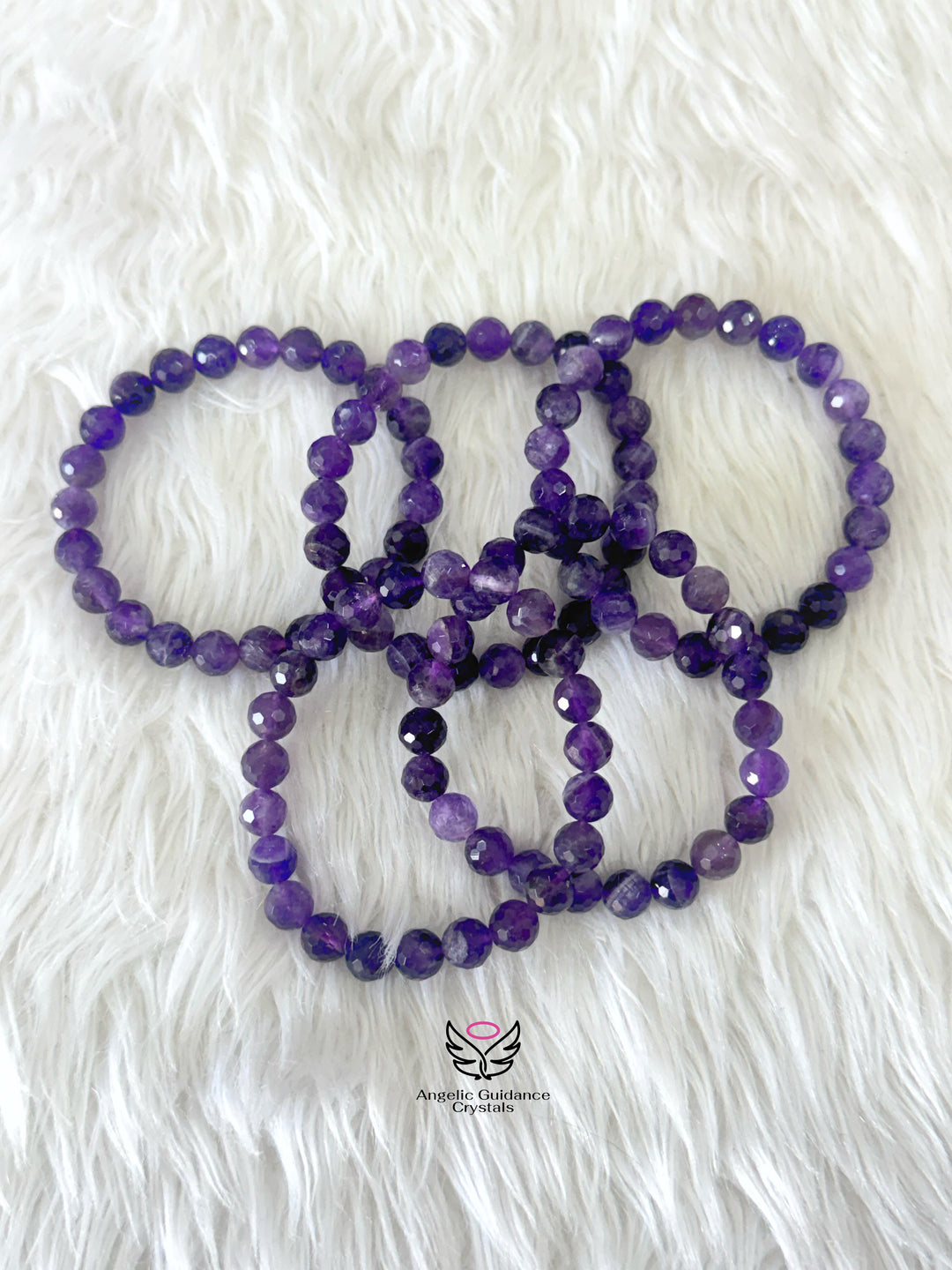 Amethyst Faceted Bracelet AAA 8mm