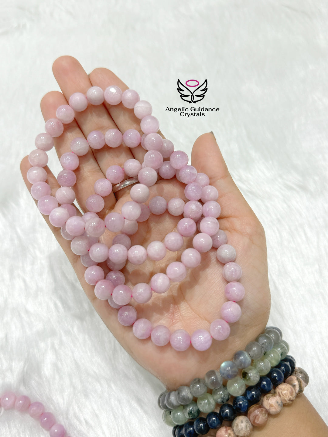 Kunzite Round Bracelet 8mm Aaa