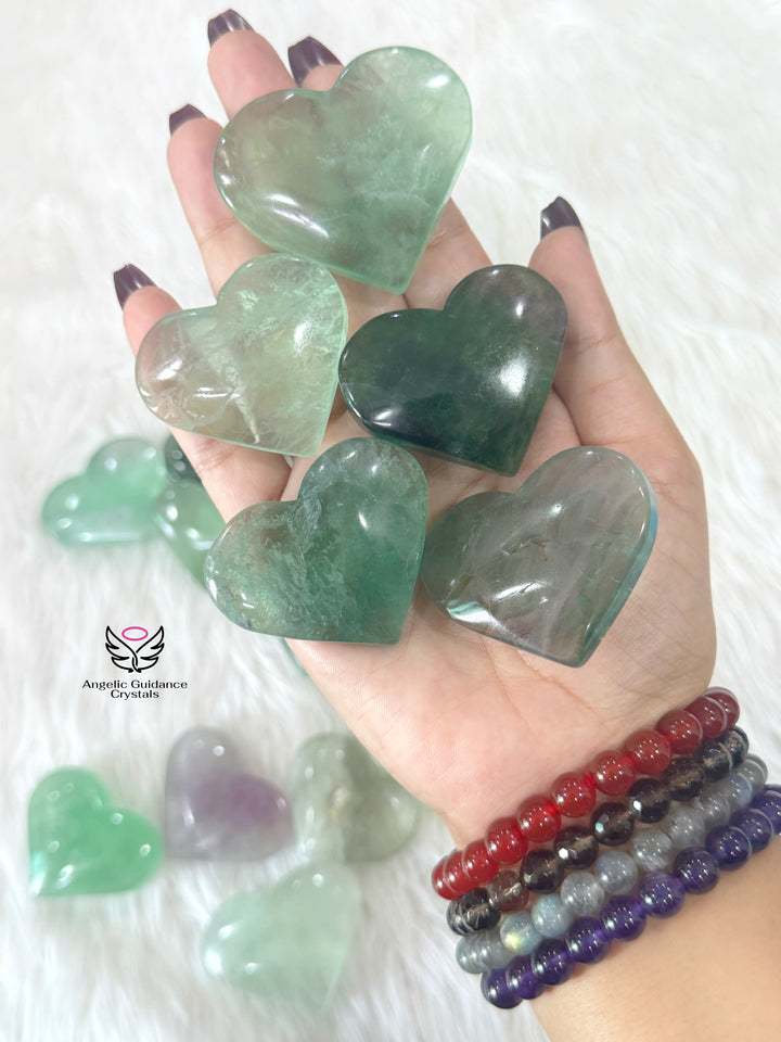Green Fluorite Heart