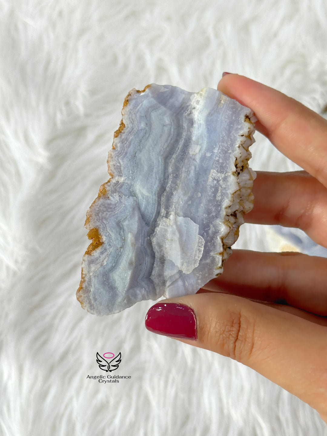 Blue Lace Agate Raw Stone Large
