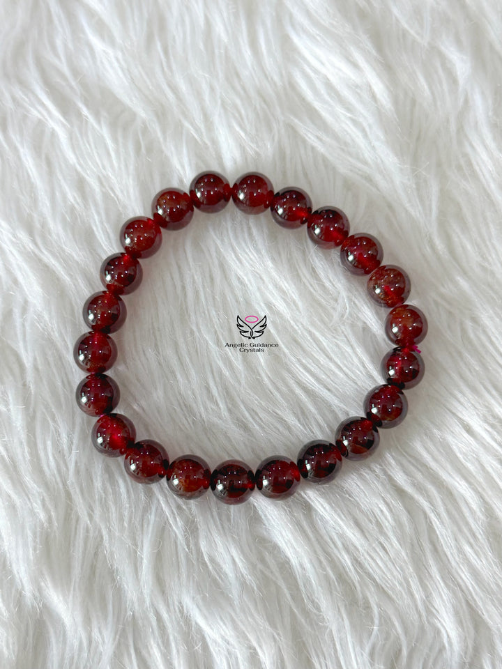 Hessonite Garnet Bracelet 8mm Aaa