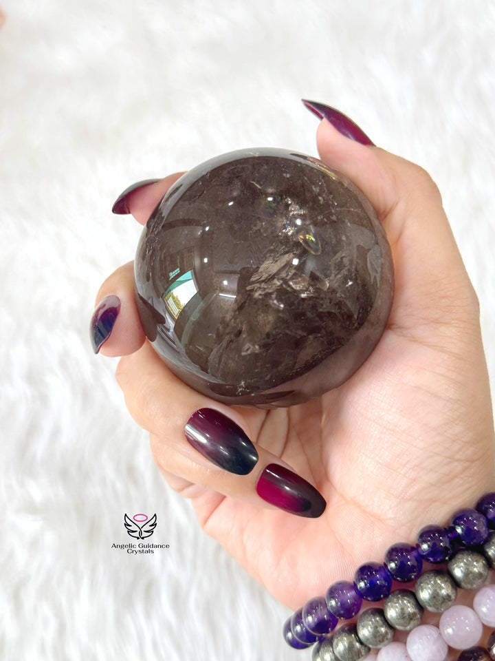 Smoky Quartz Sphere Large Aaa
