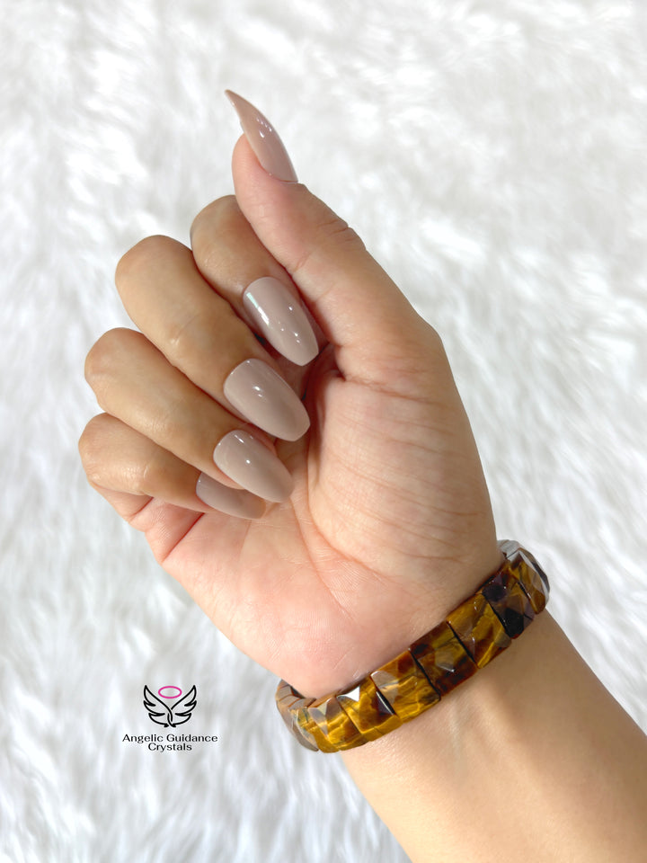 Tigers Eye Pyramid Bracelet