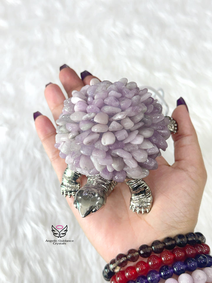 Kunzite Tortoise Lamp