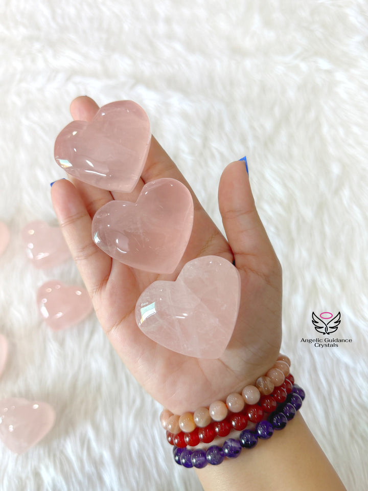 Rose Quartz Heart Medium AAA
