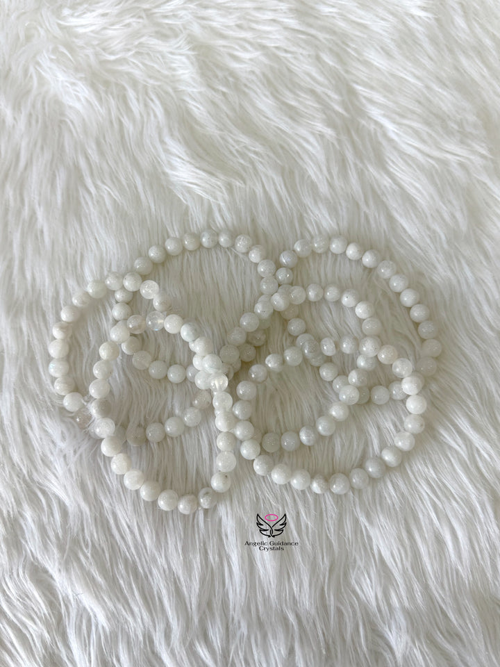 White Moonstone Bracelet 8mm A