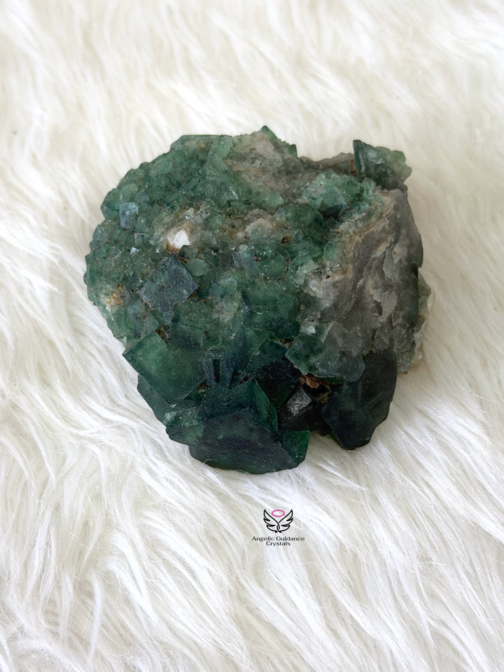 Green Fluorite Cubic Cluster 6