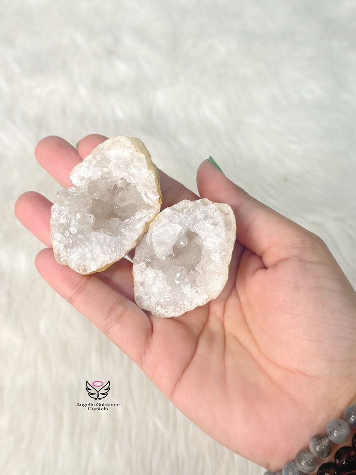 Quartz Wish Fulfilling Geode Pair