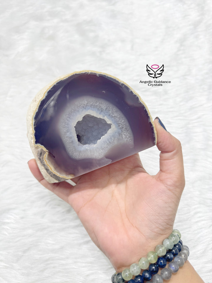 Agate Druzy Geode Freeform Medium / Large