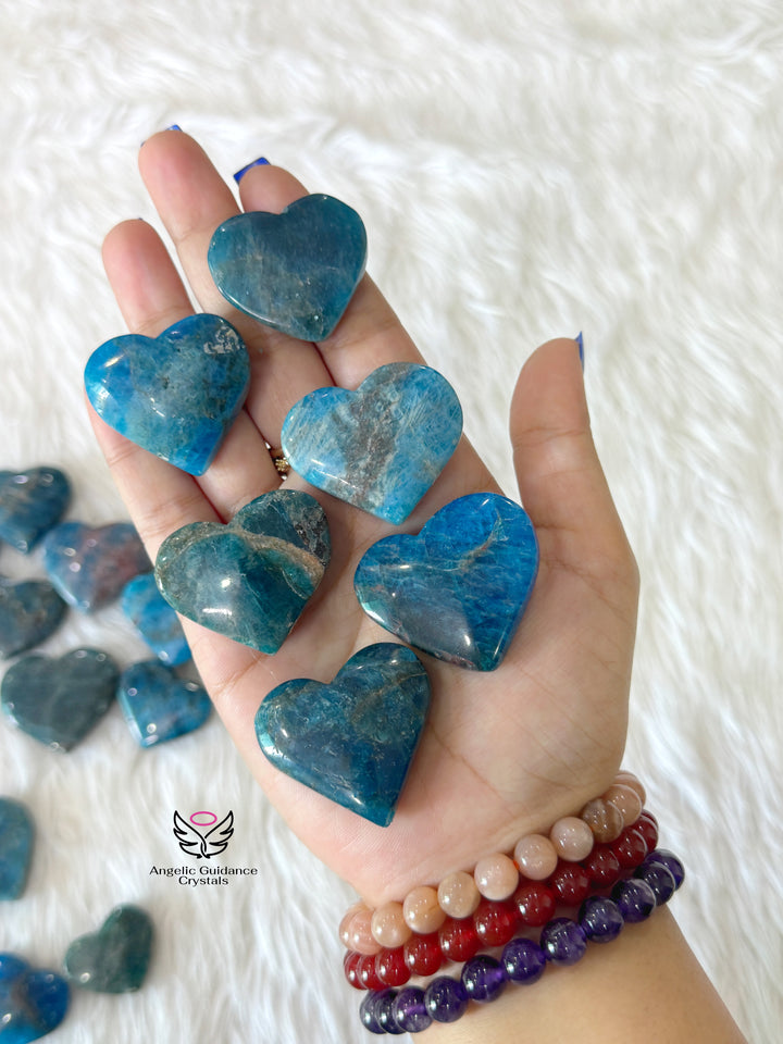 Blue Apatite Heart Small