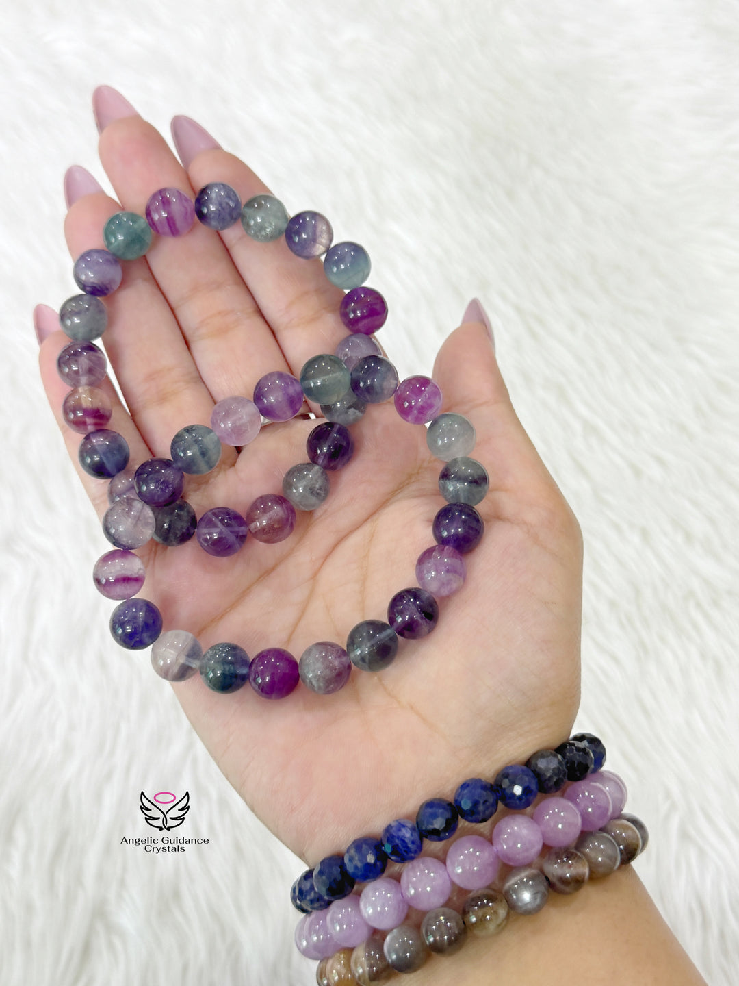 Rainbow Fluorite Bracelet Aaa 10mm