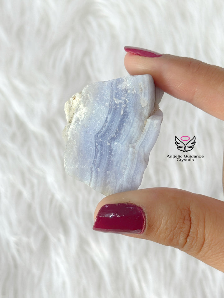 Blue Lace Agate Raw Stone Small
