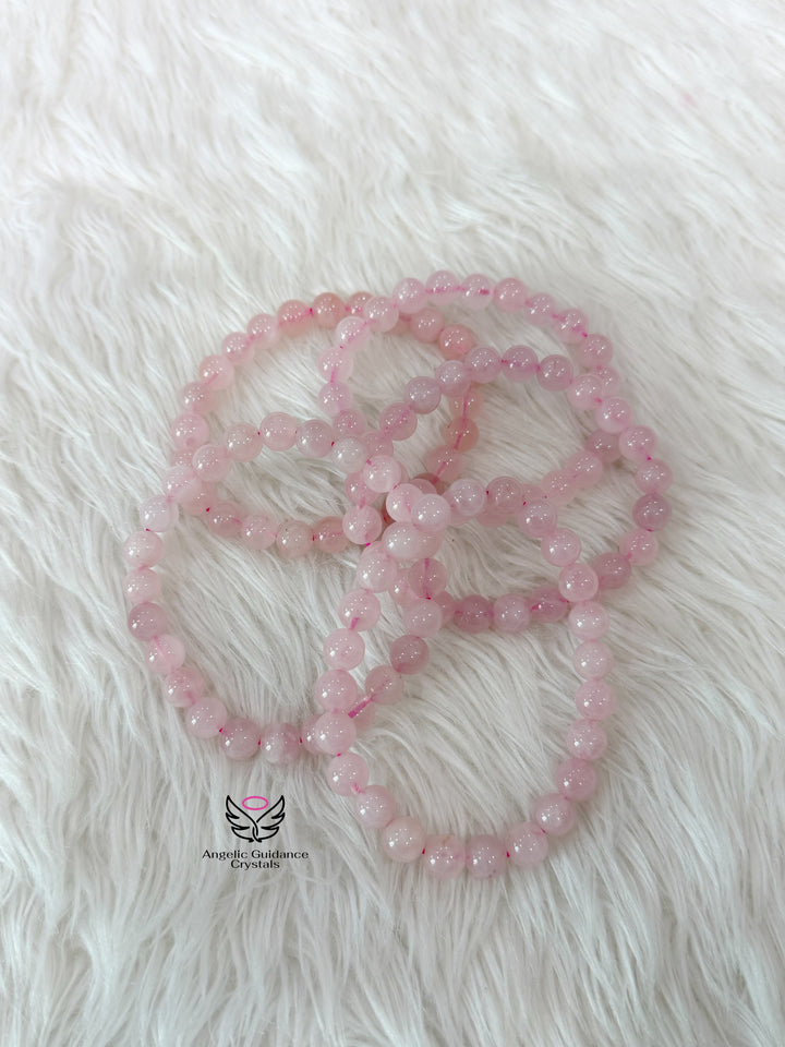 Rose Quartz Bracelet 8mm Aaa