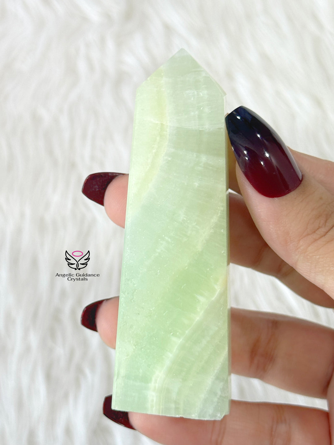 Pistachio Green Calcite Tower Medium