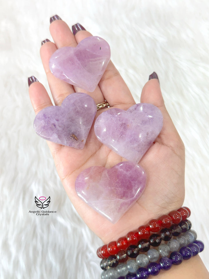Kunzite Natural Heart