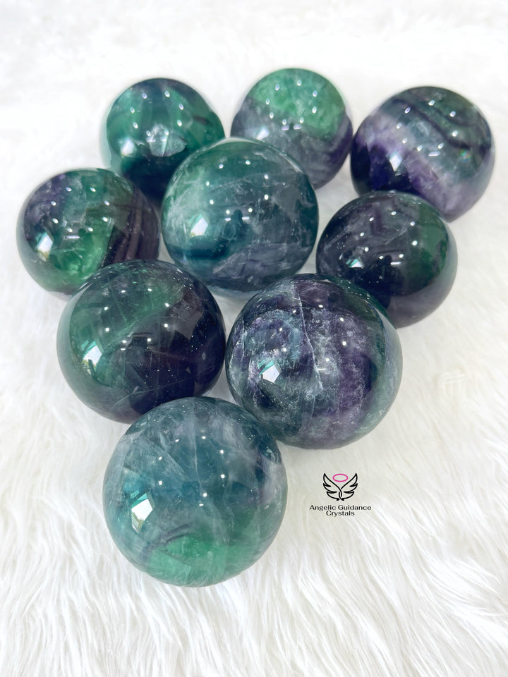 Rainbow Fluorite Sphere  Large AAA