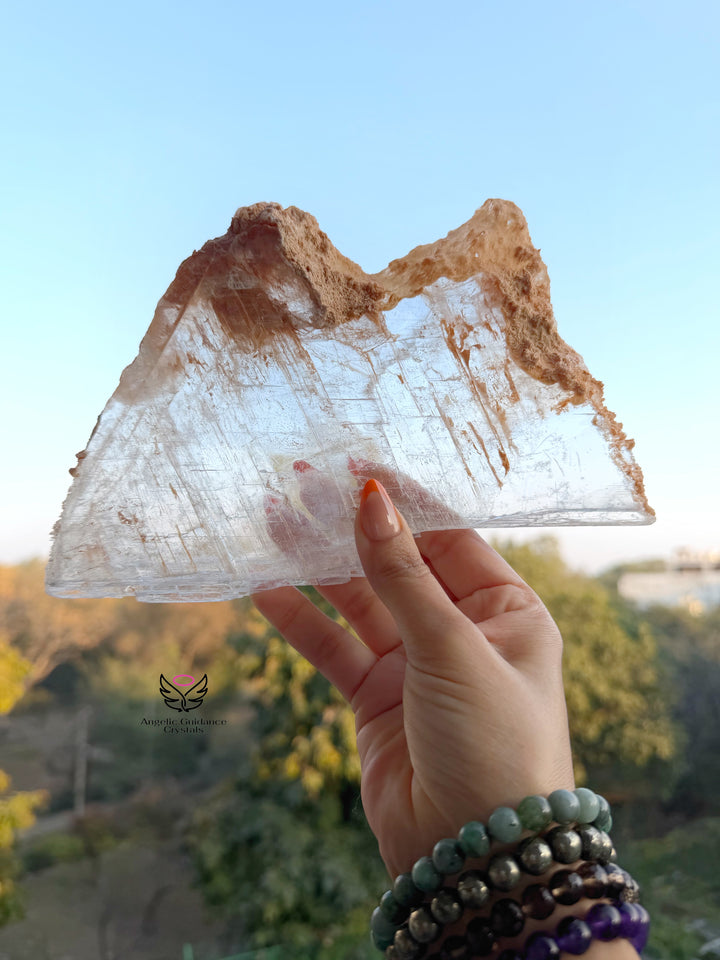 Selenite Transparent Raw Stone Xl 5