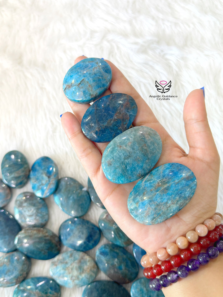 Blue Apatite Palmstone