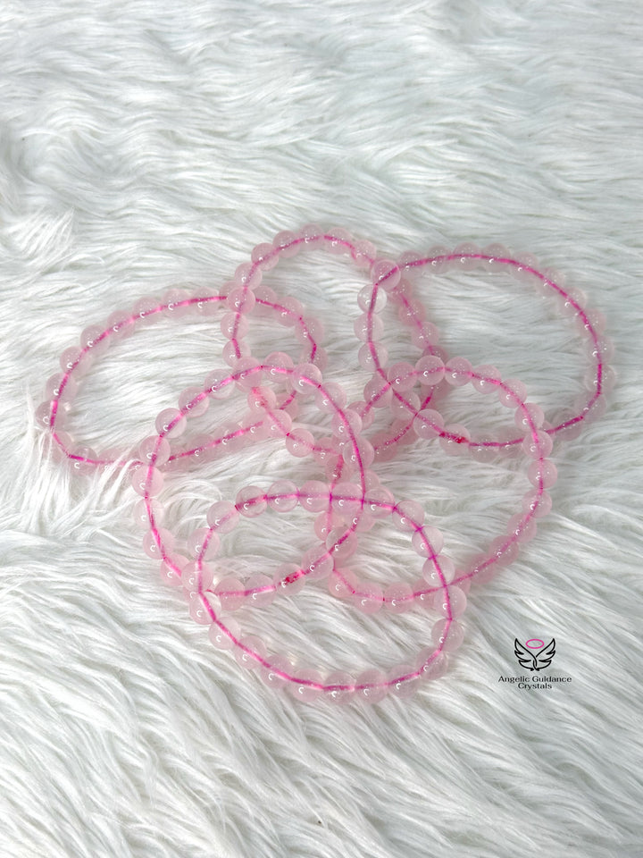 Rose Quartz Bracelet 8mm Light