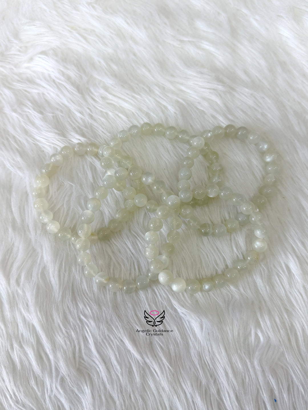 White Moonstone Bracelet 8mm Aa