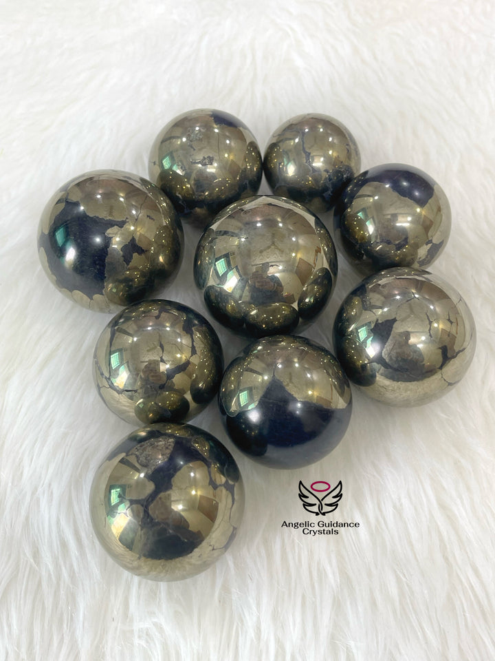 Pyrite Natural Sphere