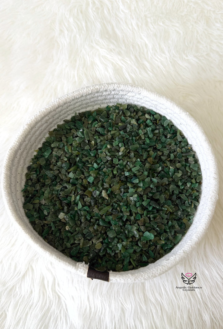 Green Aventurine Dark Chips